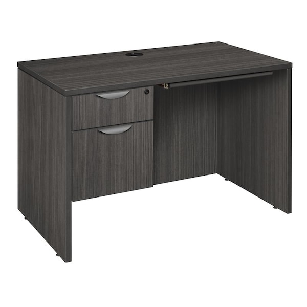 Regency Legacy Single Pedestal Desks, 24 D X 29 H, 42 W X Wood, Ash Grey LSP4224CD1AG - main